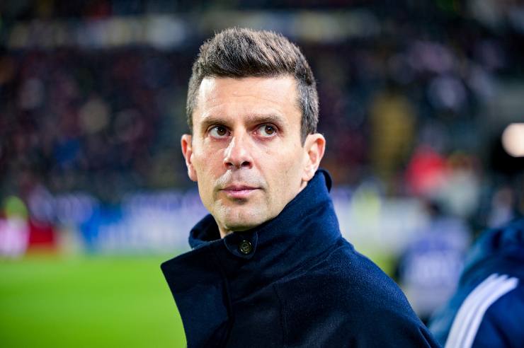 Thiago Motta durante una delle ultime panchine alla guida della Juventus