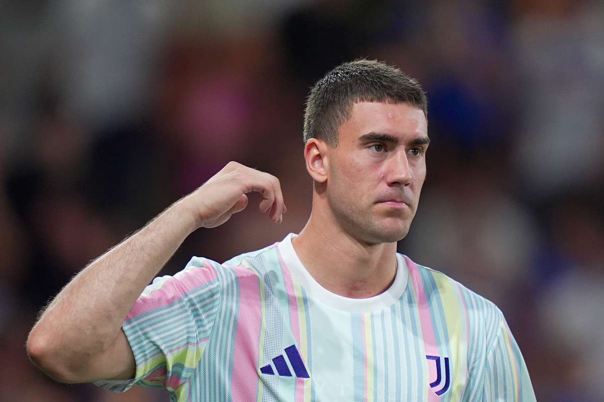 L'attaccante della Juve, Dusan Vlahovic