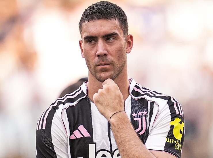 L'attaccante della Juventus Dusan Vlahovic