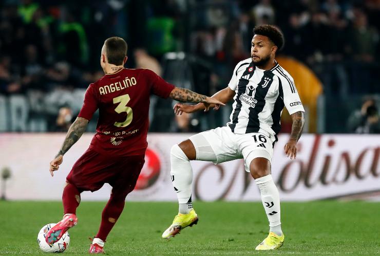 Weston McKennie in azione contro la Roma