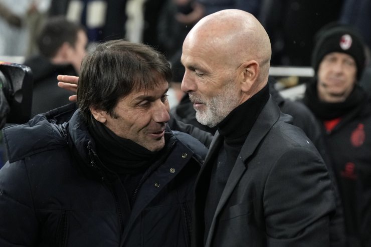 Conte e Pioli si salutano a San Siro