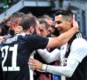 Higuain e Ronaldo esultano dopo un gol