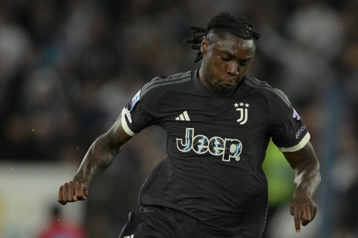 Moise Kean con la maglia della Juventus