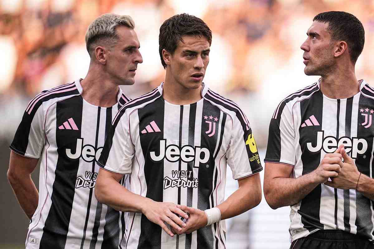 Kenan Yildiz con Milik e Vlahovic