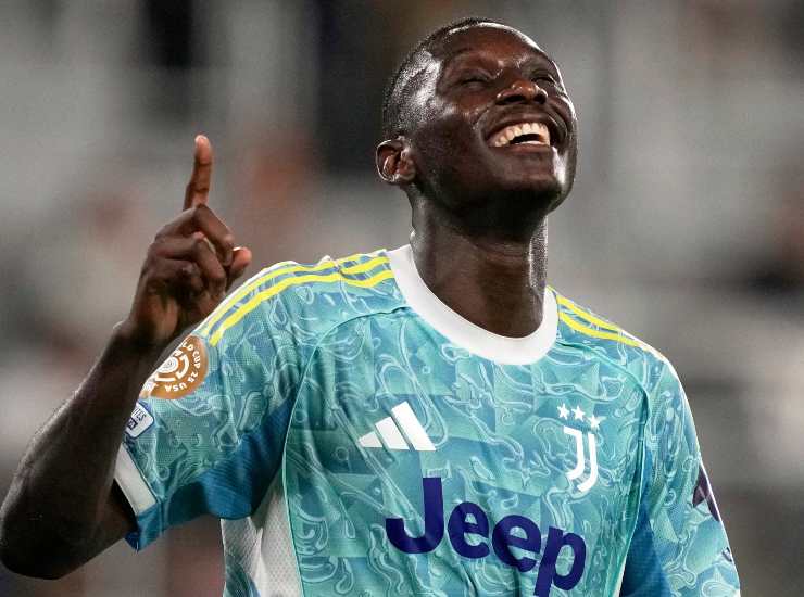 L'attaccante francese Kolo Muani con la Juventus