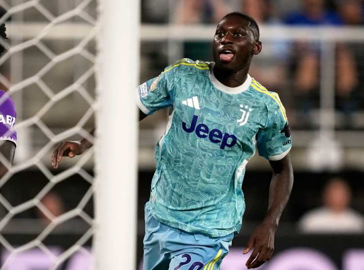 L'attaccante francese Kolo Muani con la Juventus
