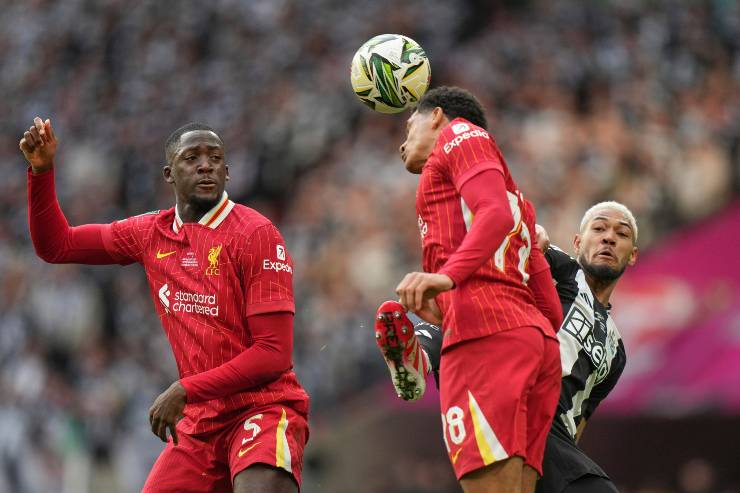 Konaté - difensore del Liverpool - in azione