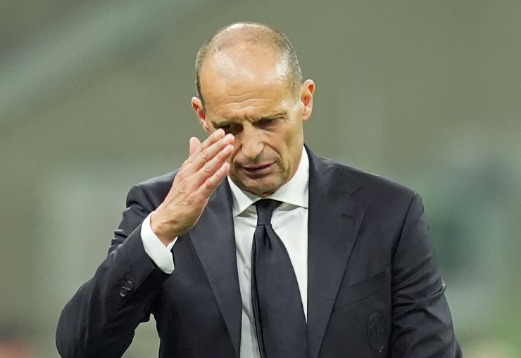 Massimiliano Allegri stizzito