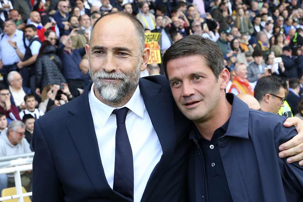 Tudor e Chivu prima del match