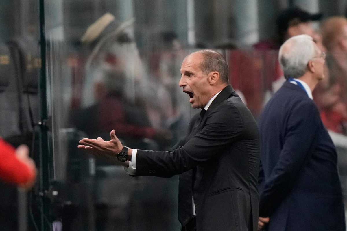 Massimiliano Allegri furioso a bordo campo