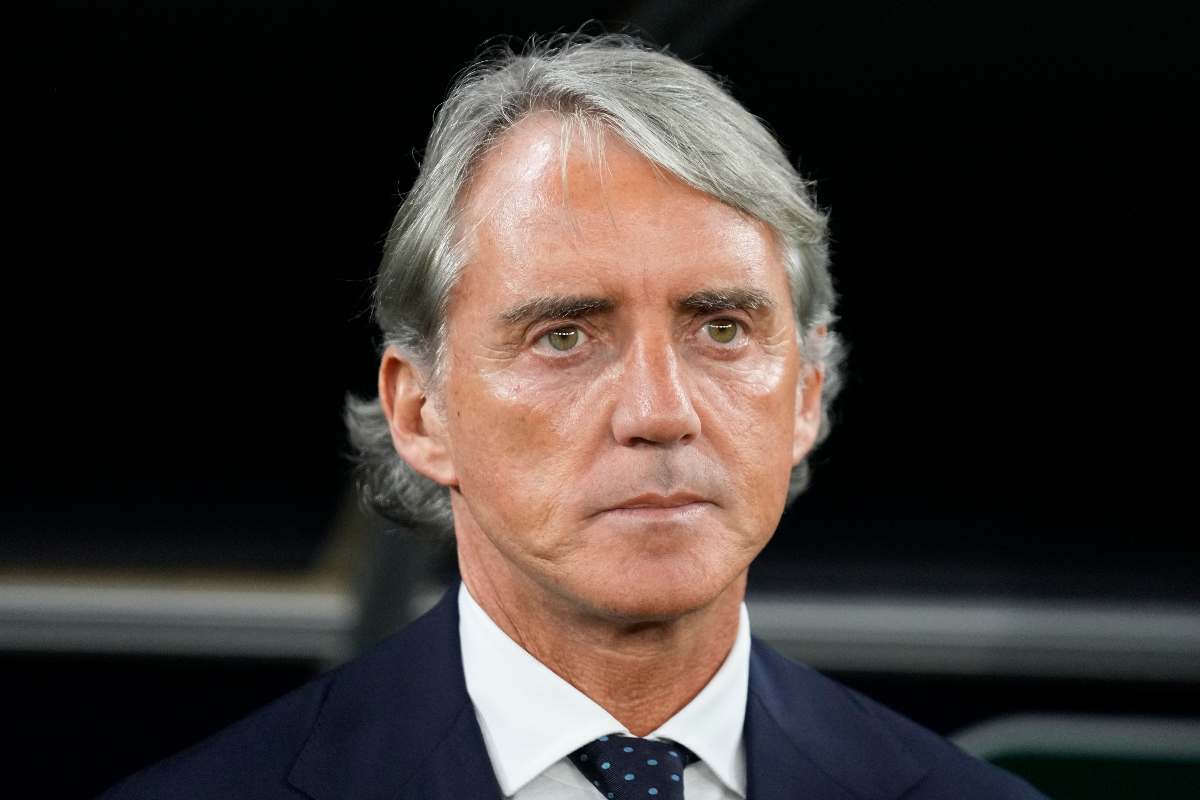 Mancini prima di una partita dell'Italia