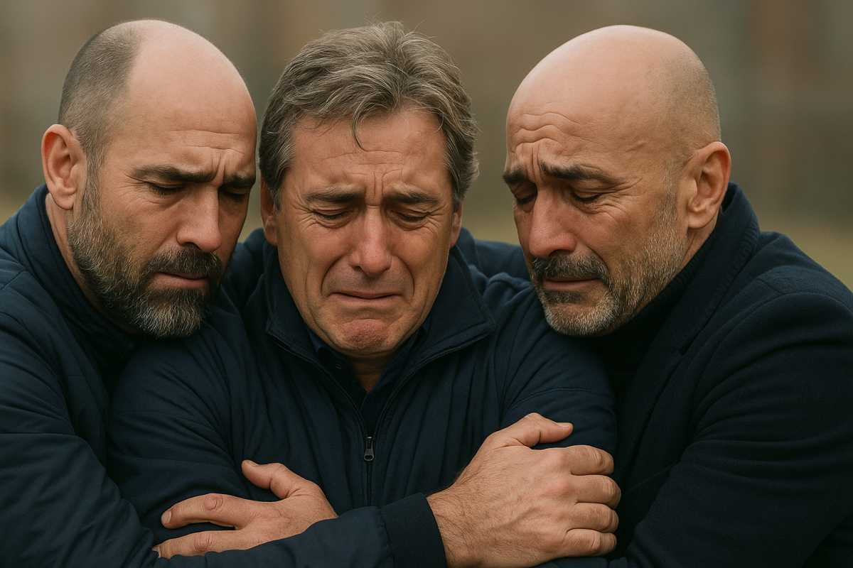Tudor, Mancini e Spalletti rappresentati dall'intelligenza artificiale in lacrime