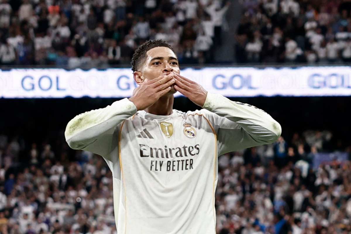 Bellingham esulta dopo un gol col Real Madrid