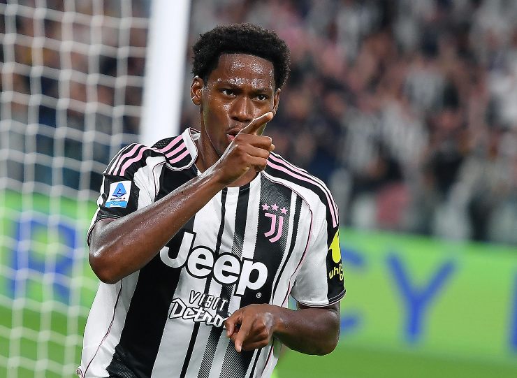 David esulta dopo il gol al Parma