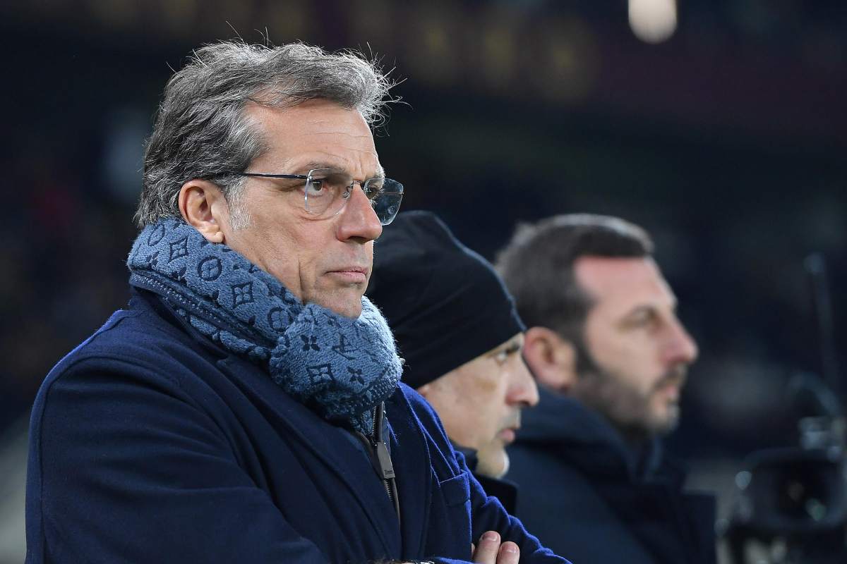 Giuntoli prima di una partita della Juve