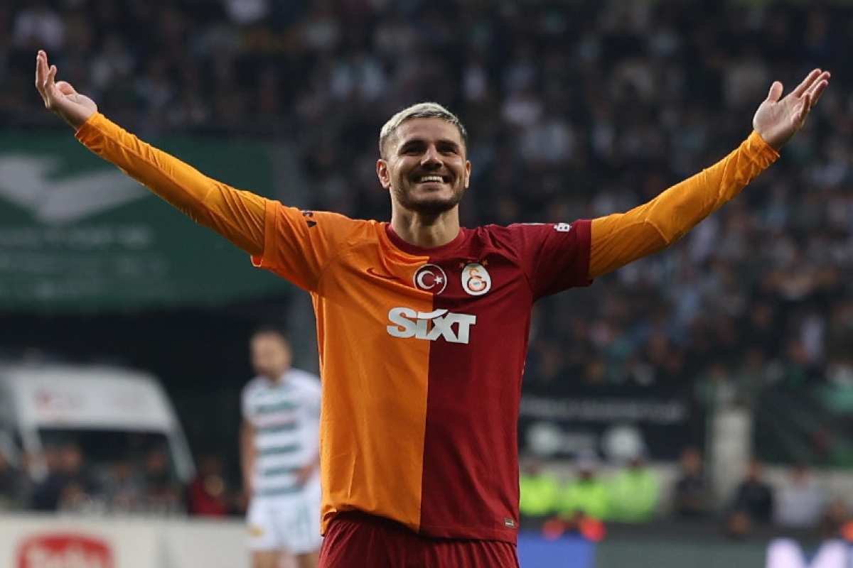 Icardi esulta dopo un gol col Galatasaray