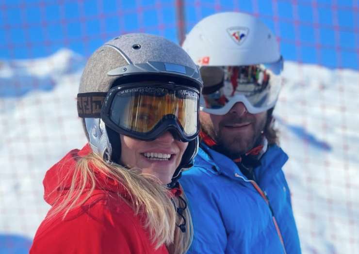 pavel nedved con la compagna sugli sci