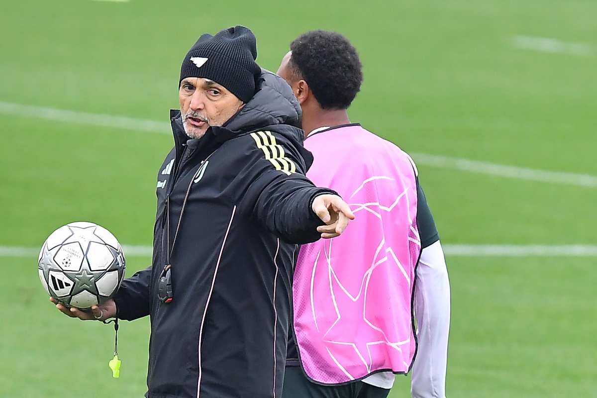 spalletti durante gli allenamenti con openda