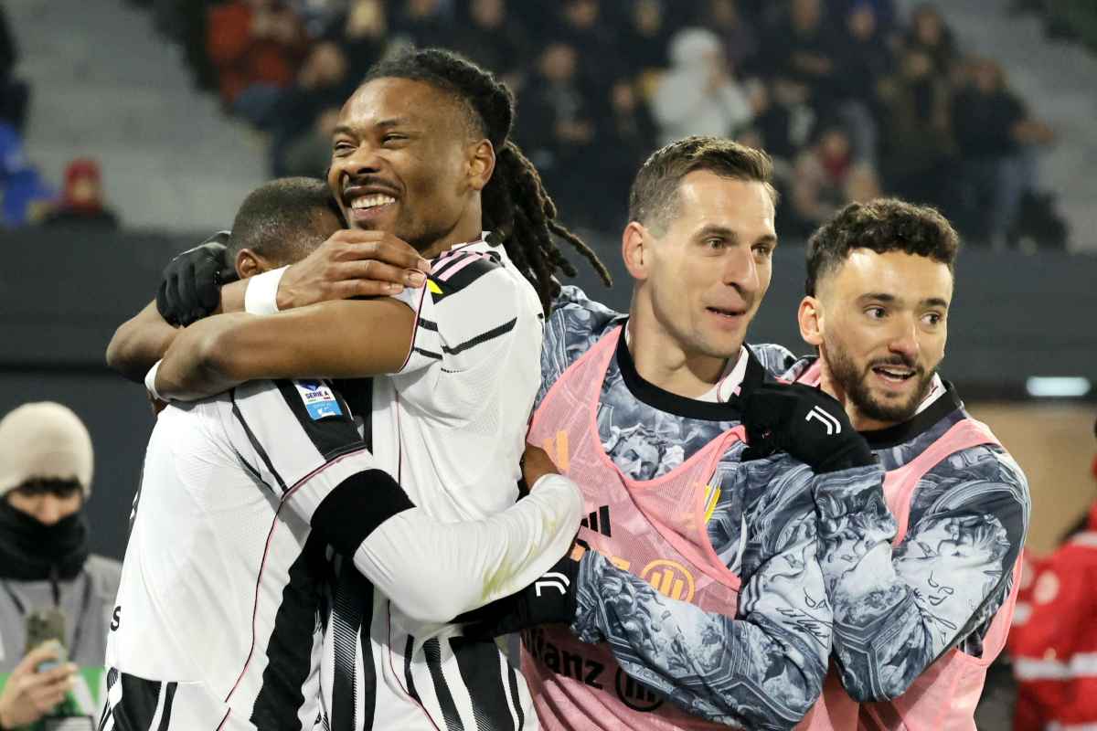 thuram esulta con gli juventini