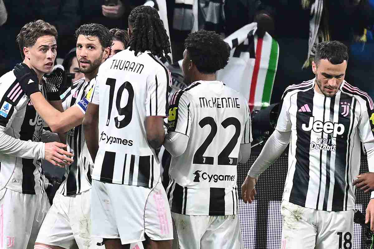 giocatori juve esultano