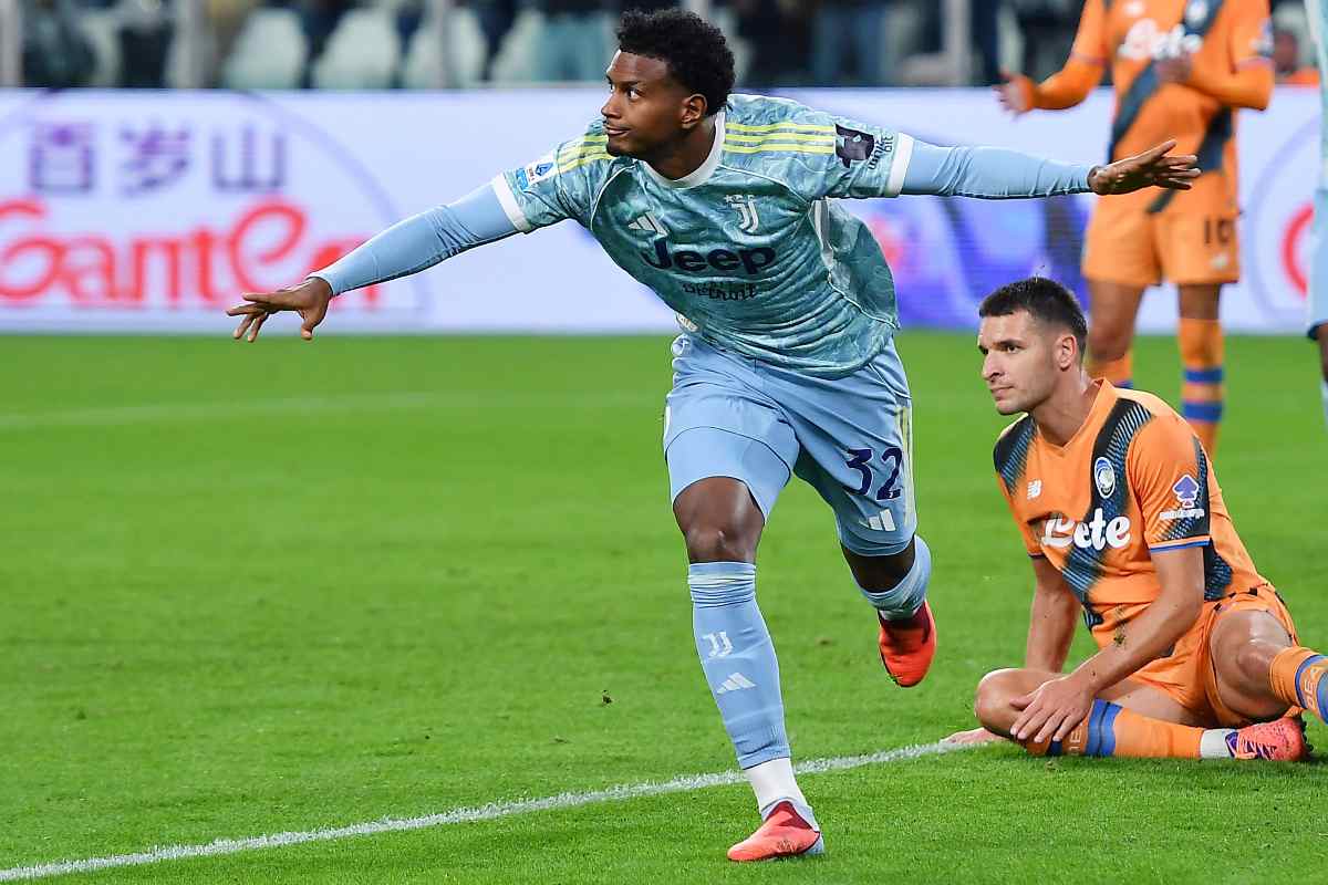 cabal esulta dopo il gol in atalanta juventus