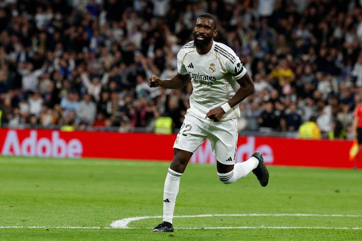 Antonio Rudiger in azione con il Real Madrid