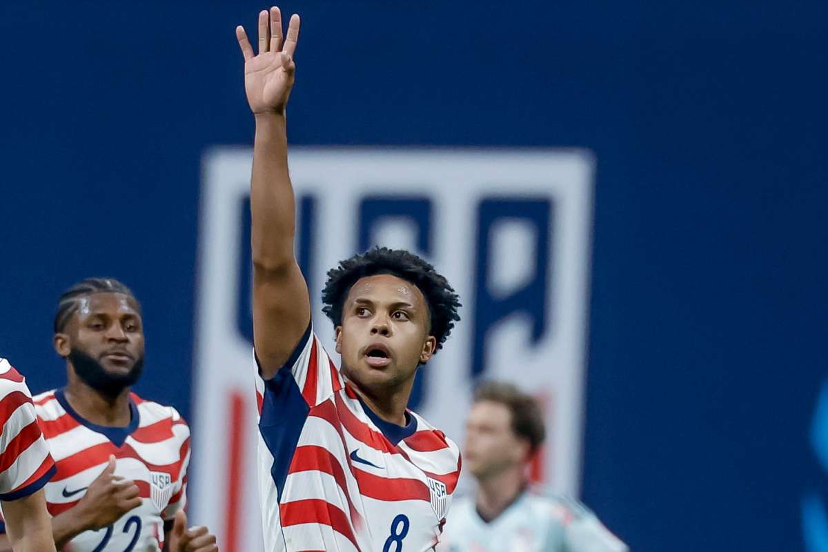 Weston McKennie festeggia il gol con gli Stati Uniti