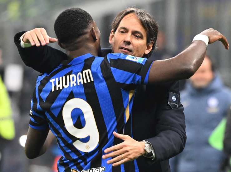 thuram abbraccia inzaghi  